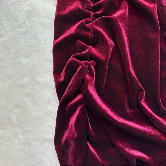 Deep Red Velvet Dress - Picture 5 of 6